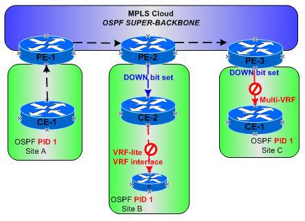 DN bit and multi-vrf DN bit and multi-vrf